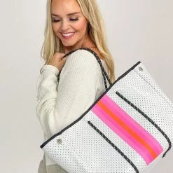 Levency Neoprene Tote And Wristlet New In