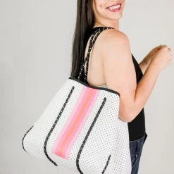 Levency Neoprene Tote And Wristlet New In