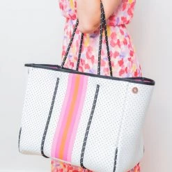 Levency Neoprene Tote And Wristlet New In