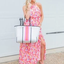 Levency Neoprene Tote And Wristlet New In