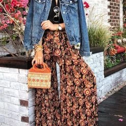 Levency Print Belted Palazzo Pant