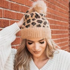 Levency New In Leopard Knit Beanie