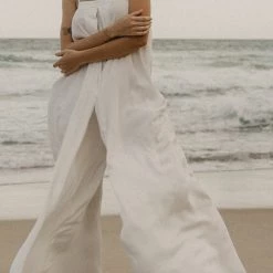 Levency Spaghetti Straps Wide Leg Jumpsuits New In