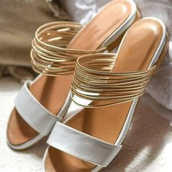 Levency Suede Non-Slip Rome Flat Sandals