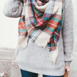 Levency New In Plaid Blanket Scarf